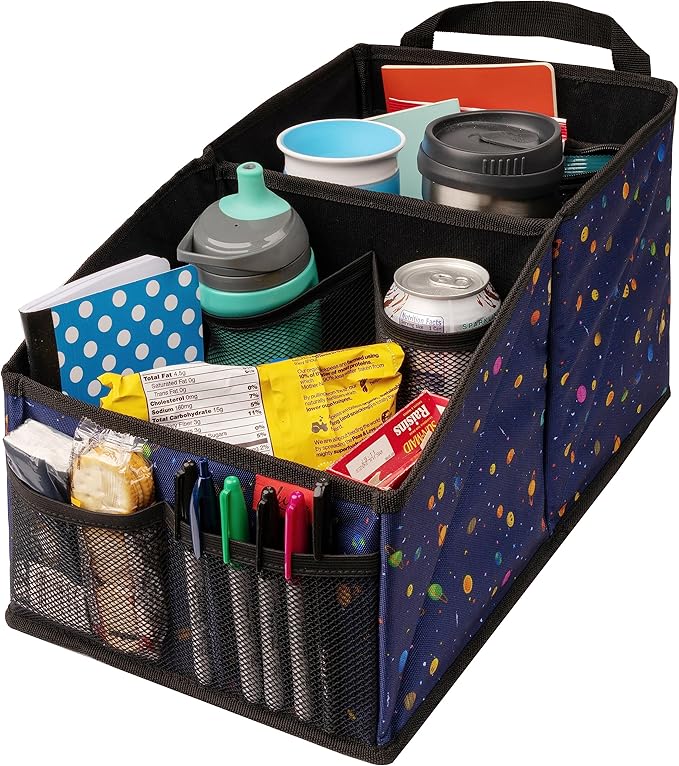 Lusso Gear Car Seat Organizer for Front or Backseat - Great for Adults & Kids, Features 9 Storage Compartments for Toys, Map