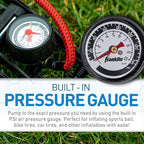 Franklin Sports Foot Air Pump for Balls, Bikes, Inflatables and More - High-Pressure Foot Pedal Pump - Compact Heavy Duty