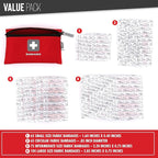 Thrive Fabric Adhesive Bandages Variety Pack - Zipper Pouch for Travel First Aid Kit - Waterproof & Latex-Free for Camping Fi