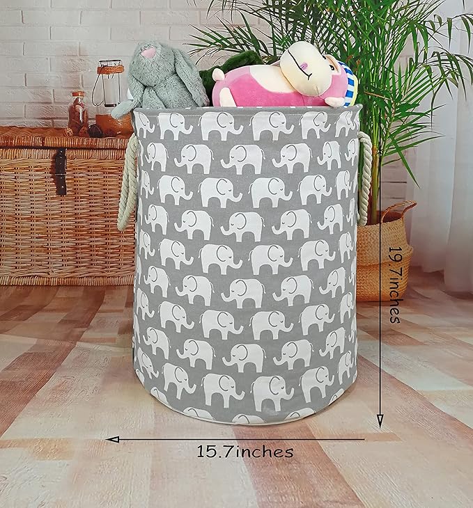 Round Laundry Basket Storage Bins Nursery Hamper Gift Baskets for Home,Office,Home Decor