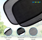 Enovoe Car Window Shades for Baby (2 Pack) - 21x14 Inches Sun Shade Blocker, Cling - Glare Shield and UV Rays Protection for Your Child - Side Windows Screens for SUV- Mesh Window Shades for car Baby