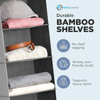 Handy Laundry Hanging Closet Organizer - 6 Shelf Storage for Clothes, Sweaters, Shoes & Accessories - Space-Saving Wardrobe S