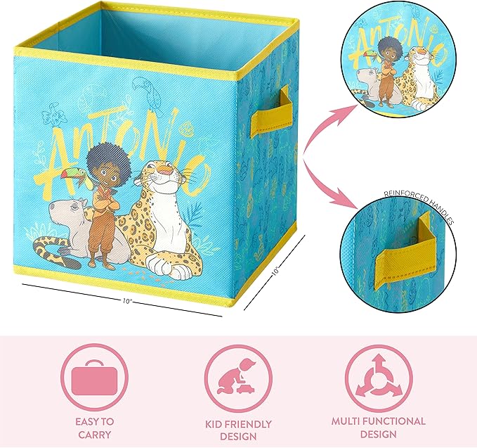 Disney Encanto Set of Two Spacious Collpasible Storage Cubes, 10"x10"
