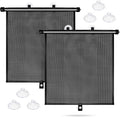 Sfee Car Window Shades for Baby-2 Pack Retractable Side Window Car Sun Shade Blocks UV Rays & Heat for Sun Protection Roller Sunshade Visor Window Shade for Kids,Passengers,Pets (20''x22'')