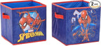 Marvel Spiderman Set of 2 Durable Storage Cubes with Handles