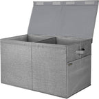 BALEINE Fabric Storage Bins with Lid, Collapsible Extra Large Storage Boxes Bins Baskets with Divider for Home Organizing (25