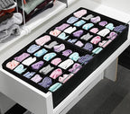 Simple Houseware 2 Pack Closet Sock Organizer, 24 Cell Drawer Divider, Black