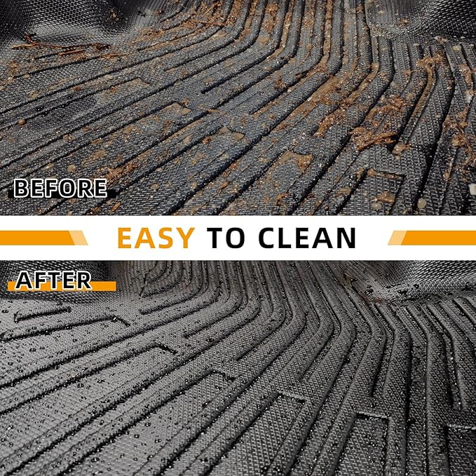 Floor Mats for Toyota Highlander 2001-2005 2006 2007, NOT for with 3rd Row or Hybrid, ONLY 5 Seats, Floor Mats for Highlander Base Limited Sport, TPE Floor Liners & Seatback Mat & Cargo Liner