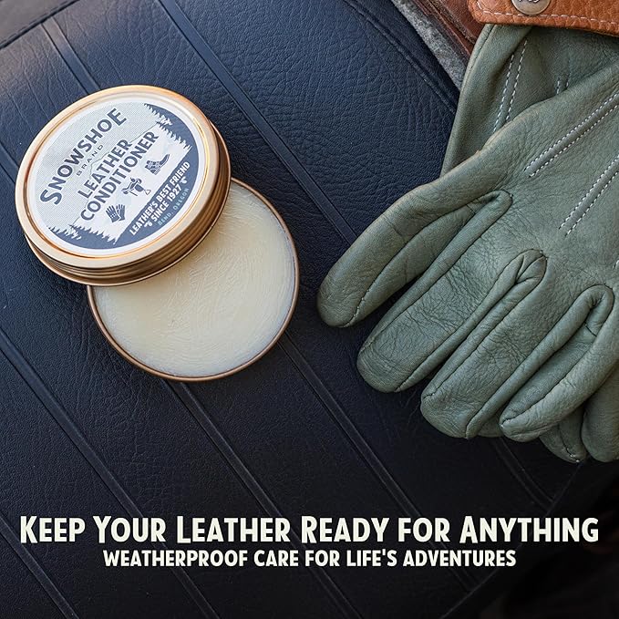 Snowshoe Leather Conditioner, Made in USA Since 1927 - Protect, Condition, Restore & Waterproof - Leather Conditioner for Fur