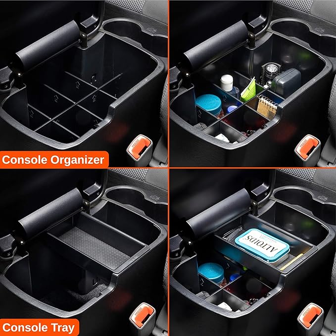 Vehicle OCD - Center Console Divider, Tray, and Glove Box Organizer for Toyota Tacoma (2005-2015) - Made in USA - SLX500