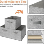 GRANNY SAYS Closet Storage Bins, Storage Baskets for Organizing, Fabric Storage Bins with Handles, Clothing Storage Container