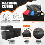 Mockins 30 Cubic Ft. Trailer Hitch Cargo Carrier Bag & 6 Packing Cubes 29"x23"x12" | 60"x24"x36" Waterproof Cargo Bag for Hitch Carrier | Set of Vehicle Soft-Shell Carriers with Buckle Straps & Lock