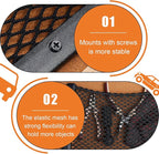 Frienda 2 Pcs Car Storage Net Bag, ABS Plastic Framed Mesh Net Holder, Phone & Cargo Organizer with Screws for Auto, Rv, Boat, Truck Pocket Storage (12 x 8 Inch)