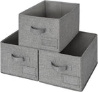 GRANNY SAYS Storage Bins for Shelves, Closet Bins with Label Holders, Fabric Storage Bin for Bedroom, Decorative Storage Cont