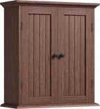 ChooChoo Bathroom Wall Cabinet, Over The Toilet Space Saver Storage Cabinet, Farmhouse Medicine Cabinet with 2 Doors and Adju