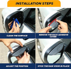 EcoNour Blind Spot Car Mirror (2 Pack) | Wide Angle for 3x Larger View | Universal Car Rear View Mirror with Rain Guard | Side Blind Spot with Adjustable Stick for Cars, SUVs, and Trucks