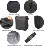 Cute Car Trash Can with Lid – Multipurpose Collapsible Trash Bin for Car, Leak-Proof Organizer, Waterproof Garbage Can with Storage Pockets & Adjustable Straps, 2 Gallons (Black Leopard)