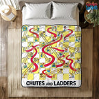 Chutes & Ladders Blanket | Chutes & Ladders Game Board | Giant Chutes and Ladders Throw Blanket Board Game | 60" X 60" | Offi