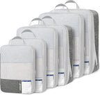 Compression Packing Cubes for Travel, Lightweight Vacation Travel Essentials, Travel Accessories for Suitcase Organizer Bags 