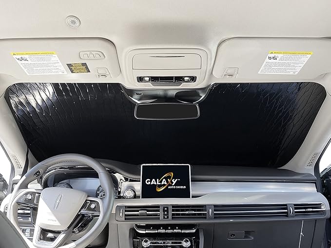 GalaxyAutoShield Custom Fit Reflective Windshield Sun Shade for 2020 2021 2022 2023 2024 2025 2026 Lincoln Corsair SUV, Insulated Privacy Accessories Blockout UV Reflector Protection - Made in USA