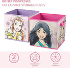 Disney Princess Collapsible Storage Cubes, Set of 2, 10"x10"