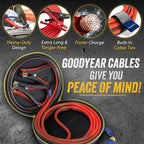 GOODYEAR Heavy Duty Jumper Cables for Car Battery - 4 Gauge 16 ft Booster Cables with Carrying Case for Cars, Trucks, SUVs, E