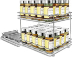 LYNK PROFESSIONAL® Pull Out Spice Organization for Cabinets - 8-3/8 inch Wide – Spice Rack for Inside Cabinets, Slide Out Spi