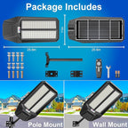 loyoele Ultra-Bright Solar Street Light with Motion Sensor,12000W Commercial Outdoor Solar Security Light, IP67 Waterproof, Dusk-to-Dawn LED Flood Light for Yard, Parking Lot, Driveway, Barn, Garden