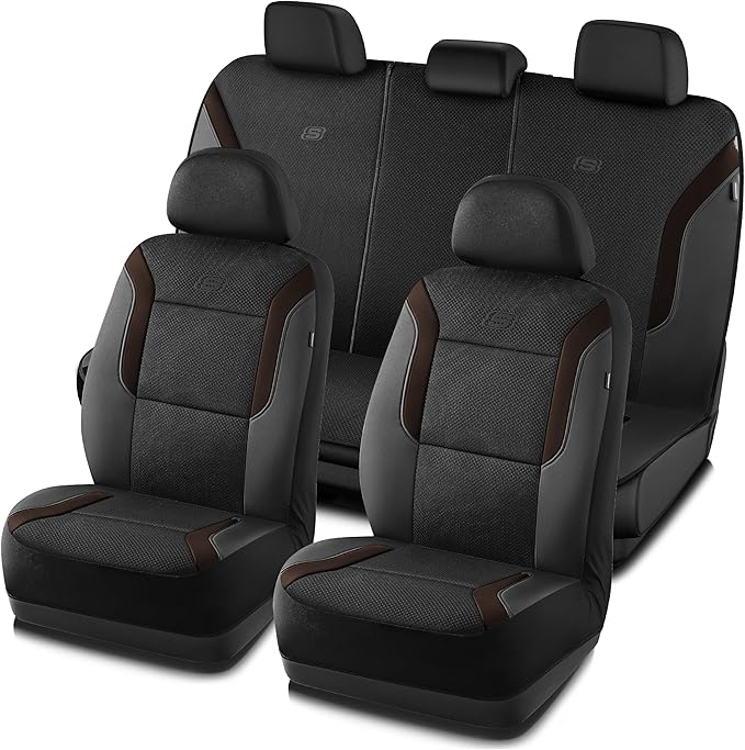 Skechers Memory Foam Car Seat Covers, Air Cool Mesh Thick Seat Covers, Car Seat Full Sets Airbag Compatible, Automotive Comfo