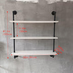 Floating Bookshel Industrial Pipe Shelving Pipe Shelves Rustic White Wall Shelves 36 Inch Farmhouse Book Shelves for Kitchen 