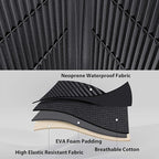 CAR PASS Waterproof Black Beige Car Seat Covers Front Seat Covers Neoprene Wetsuit,All-Weather Non-Slip Durable,Universal Fit