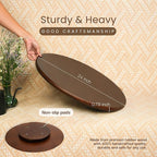CONMEOCON- 24" Wooden Large Lazy Susan for Table Top with Premium Rubber Wood Sturdy and Good Craftsmanship, Large Charcuteri