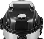 Amazon Basics Wet Dry Shop Vacuum Cleaner, 4 Gallon, 3 HP Stainless Steel, Grey/Black