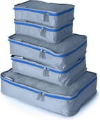 MUMI Packing Cubes - 5 Compression Packing Cubes for Travel, Luggage Organizer Bags for Suitcases, Carry-On, Duffle or Backpa