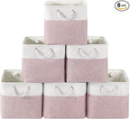 13 x 13 Inch Cube Storage Bins, 6 Pack Fabric Storage Basket with Handles, Foldable Boxes Organizer for Shelf Baskets for Hom