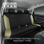 Skechers Car Seat Covers, Work Leather Seat Covers 5-Times Stronger Built-in Webbing,Oxford Fabric Seat Cover Full Sets, Airb