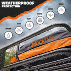 Mockins 84"x39"x6" XL Extendable Roof Rack Cargo Carrier for Top of Vehicle Storage | 250 Lbs Capacity Weatherproof Steel Roof Basket | Heavy Duty Car Rooftop Cargo Carrier Set w/Ratchet Straps & Net
