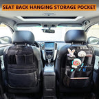 Car Seat Back Organizer,Back Seat Pocket,Car Seat Organizer with Multiple Pockets, Automotive Consoles & Organizers Universal Front Seat Organizer Travel Must-have (Black)