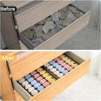 Sock Organizer 4 Pack, Large Sock Drawer Divider, Underwear Storage 24 Cell Closet Organizers and Storage for Wardrobes, Draw