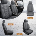 Leather Car Seat Covers Front Set, Waterproof Faux Leather Seat Covers for Cars, Non-Slip Car Interior Covers Universal Fit f