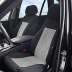 FH Group Car Seat Cover Cushion - 2 Pack Seat Covers for Cars Trucks SUV, Gray Black Neosupreme Car Seat Cushions, Waterproof