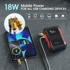 Car Jump Starter with Air Compressor 4000A Peak Battery Jump Starter 14.8V 150PSI Inflator Auto Booster 15000MA Jump Box (up