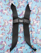 Niko Easy-Wash Children's Car Seat Cover & Liner - 100% Cotton Jersey Blue Unicorn - Fits Most Toddler Car Seats - Universal 