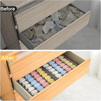 Joyoldelf Sock Drawer Organizer Divider Underwear Organizer 24-cell Fabric Dresser Drawer Organizers Storage Boxes for Socks 