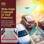 Pyle Dash Cam Rearview Mirror - 4.3” DVR Monitor Rear View Dual Camera Video Recording System in Full HD 1080p w/Built in G-S