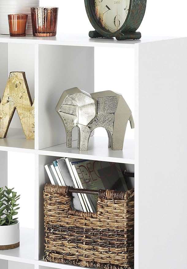 Whitmor 9 Cube Storage Organizer, 3 Tier Stackable MDF Bookcase, Open Storage Display Bookshelf, Storage Cabinet for Living R