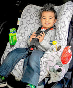 Niko Easy Wash Children's Car Seat Cover & Liner -Minky -Silver Star -Perfect for Winter Weather-Universal Fit -Crash Tested 