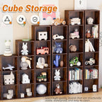 Book Shelf, 5 Cube Storage Organizer, Open Shelves Bookcase 9.3" x 11.8" x 52", Bookshelf for Living Room, Bedroom, Home Offi