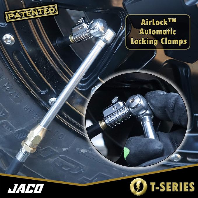 JACO Lightning T-Series Tire Air Chuck - 1/4" F-NPT (Open Flow)