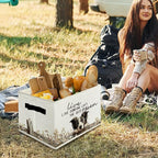 Border Collie Gifts Storage Bins with Handles, Rustic Farmhouse Dog Foldable Basket for Organizing, Live Like Someone Left th